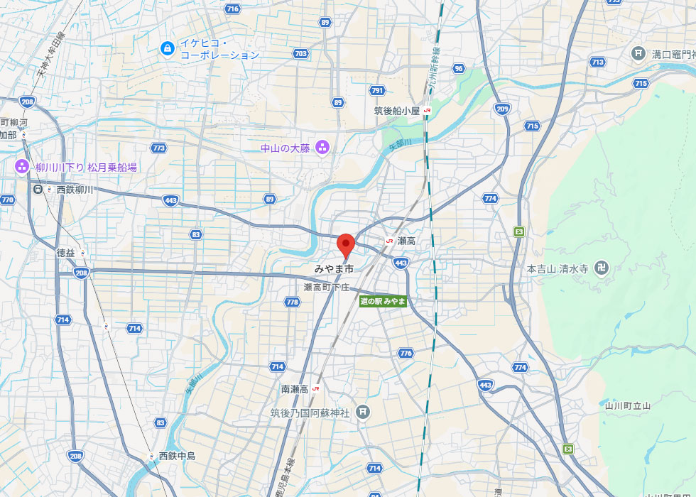 設置予定地周辺の地図