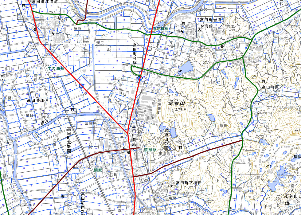 主要幹線道路の路線図