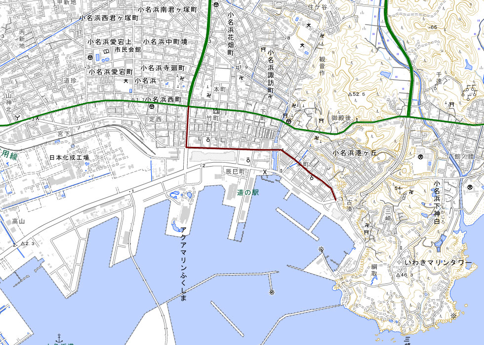 主要幹線道路の路線図