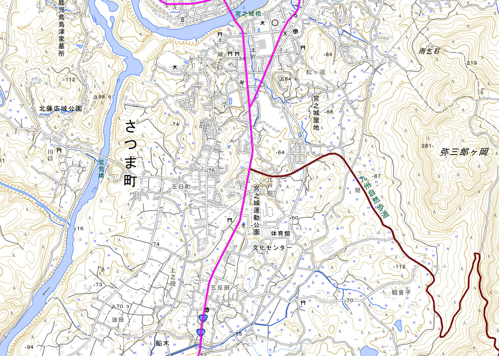 主要幹線道路の路線図