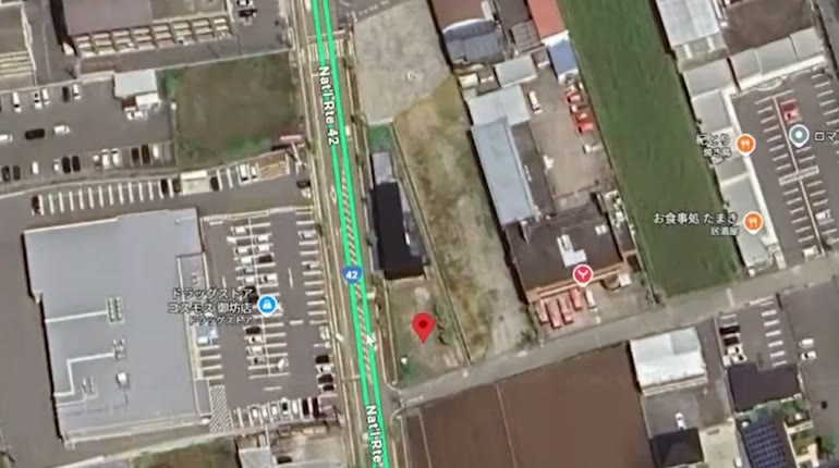 和歌山県御坊市 国道42号線沿いの設置予定地